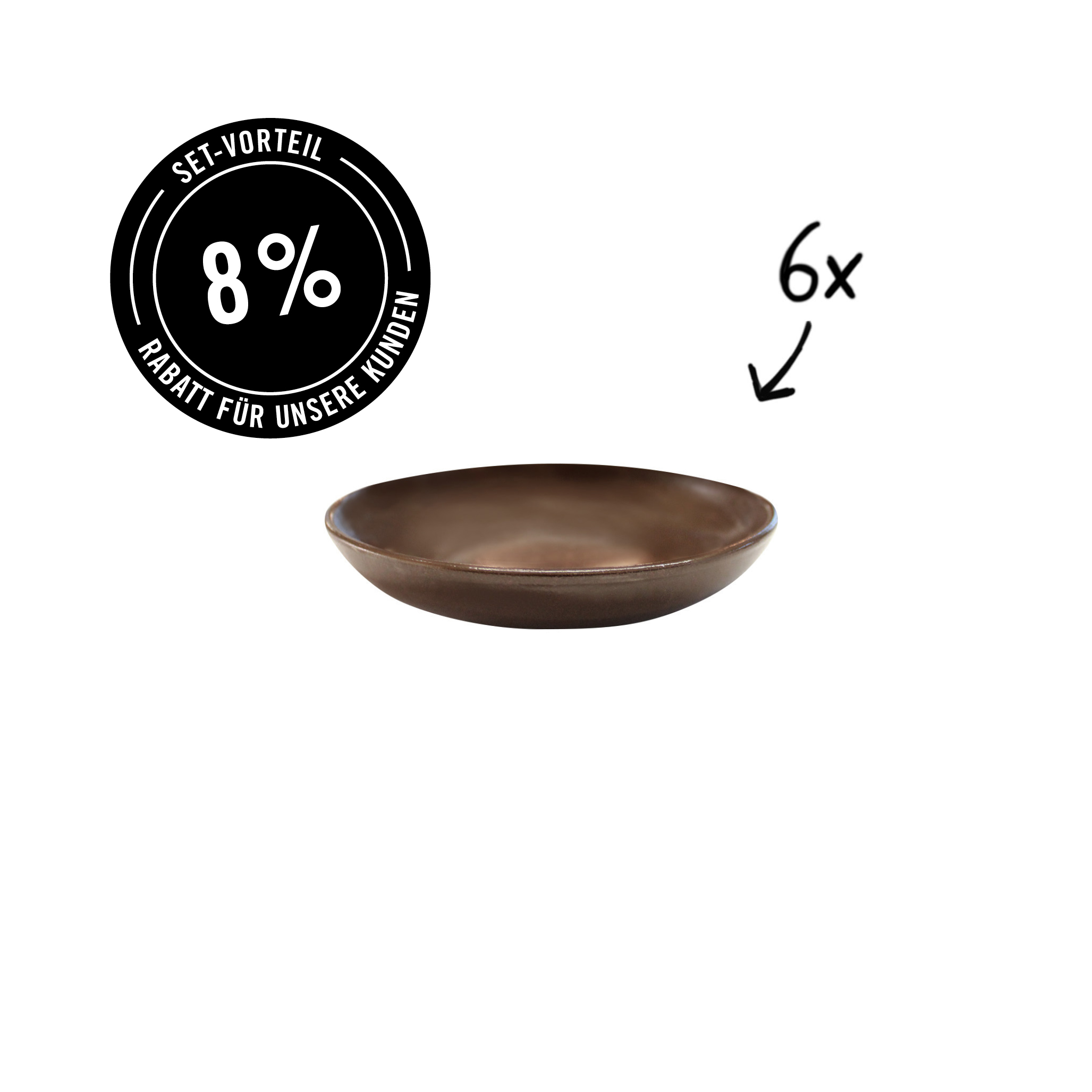 Set Kaffee-Untertassen