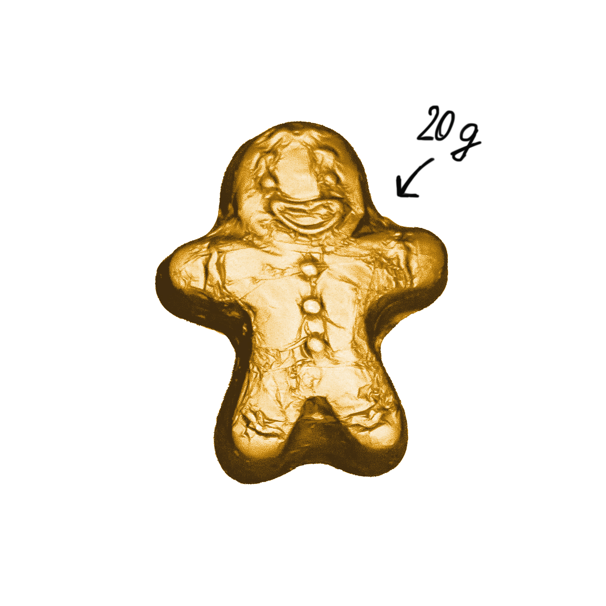 Schokomännlein Gold