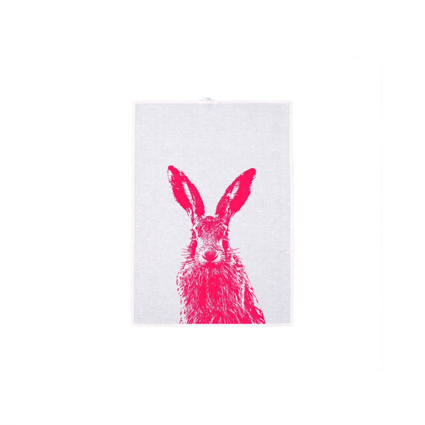 Geschirrtuch Feldhase Neonpink