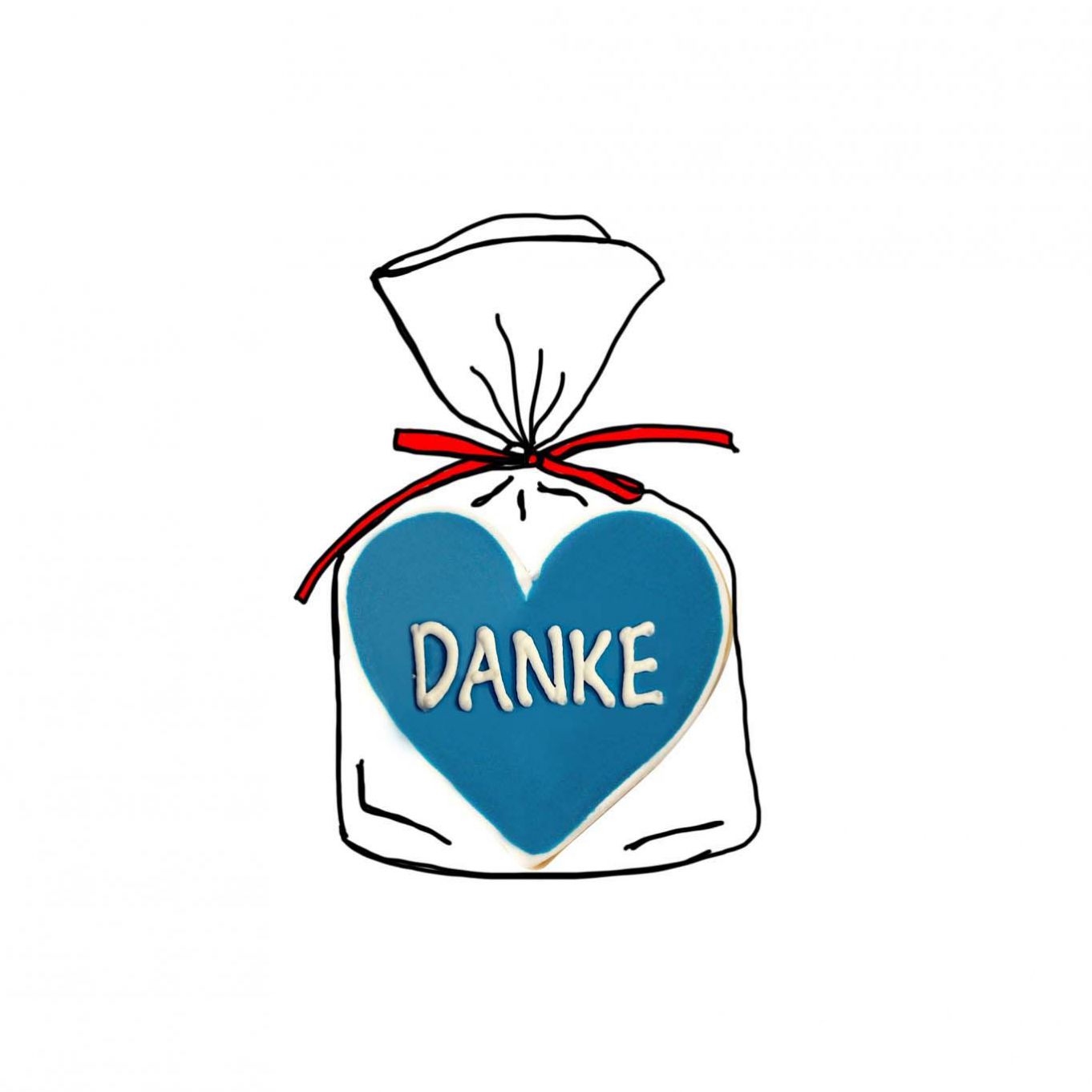 Keks Herz Danke