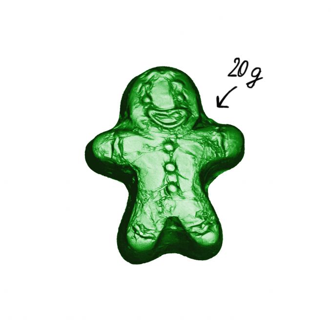 Schokomännlein Moosgrün