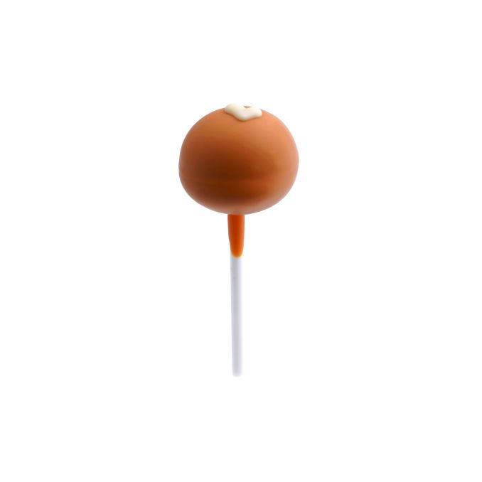 Praliné Pop Orange Herz Weiß