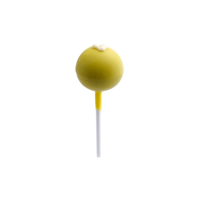 Praliné Pop Gelb Herz Weiß