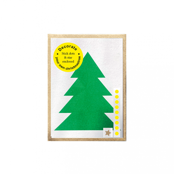 Postkarte Tanne DIY